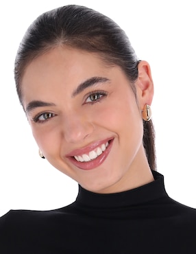 Aretes cortos Anne Klein Shimmer & Shine con acabado brillante circonita