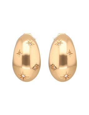 Aretes cortos Anne Klein Shimmer & Shine con acabado brillante circonita