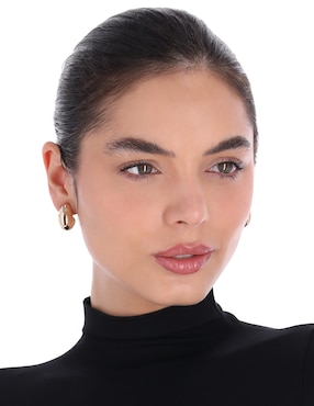 Aretes cortos Anne Klein Shimmer & Shine con acabado brillante circonita