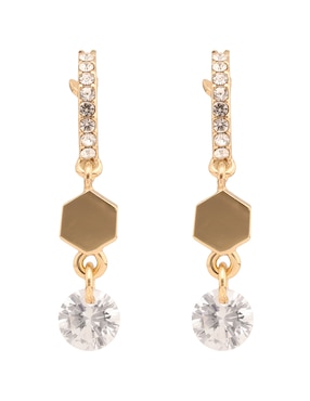 Aretes cortos Dkny Willa con acabado pavé zirconia cúbica