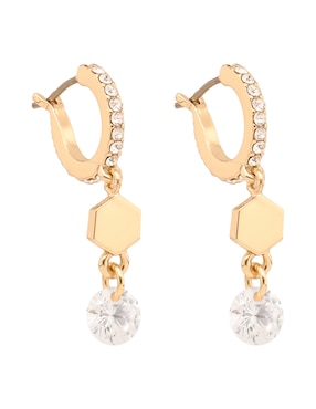 Aretes cortos Dkny Willa con acabado pavé zirconia cúbica