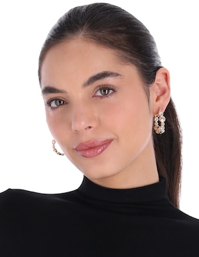 Arracadas Anne Klein Shimmer & Shine con acabado pulido