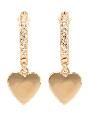 Arracadas de corazón Dkny con acabado pavé circonita