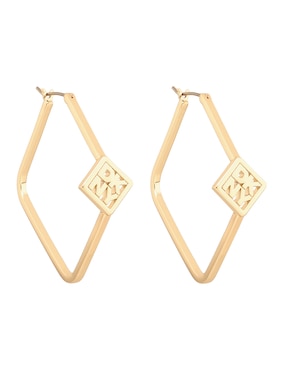 Arracadas de rombo Dkny Kalina con acabado brillante