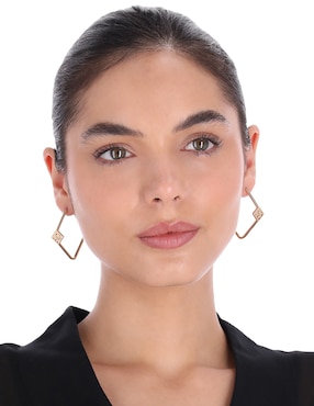 Arracadas de rombo Dkny Kalina con acabado brillante