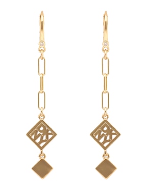Aretes largos de rombo Dkny Kalina con acabado pulido