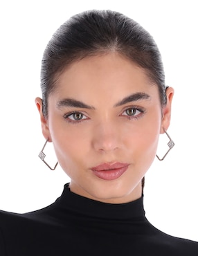 Arracadas de rombo Dkny Kalina con acabado pulido