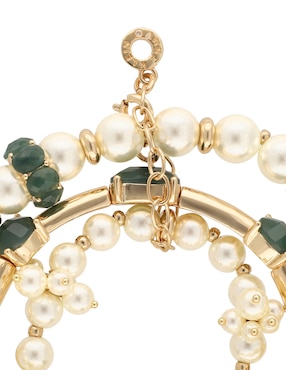 Pulsera Anne Klein con cuarzo Glacial Glow con acabado esmaltado