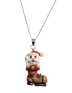 Collar Santa Claus Limerence By Claudia Herrera de plata P 925