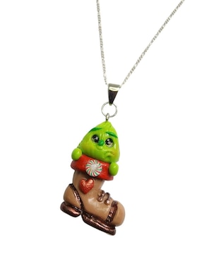 Collar navidad Limerence By Claudia Herrera Grinch de plata P 925