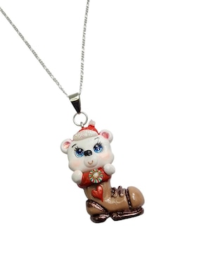 Collar navidad de oso Limerence By Claudia Herrera de plata P 925