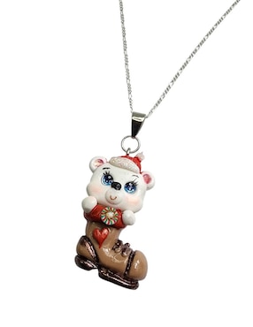 Collar navidad de oso Limerence By Claudia Herrera de plata P 925