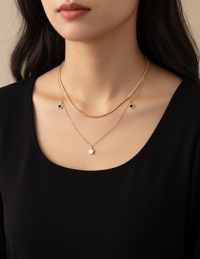Collar de estrella Moon de oro laminado 10 K