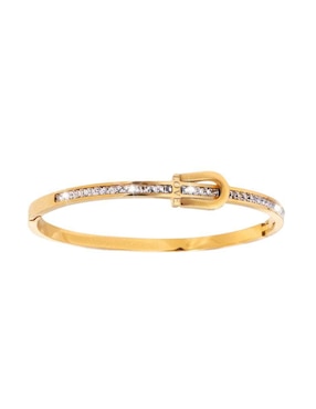 Brazalete Moon de oro laminado 8 k con acabado pulido