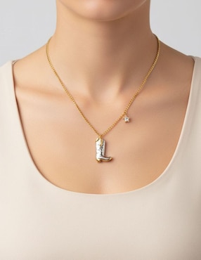 Collar de estrella Moon de oro laminado 10 K