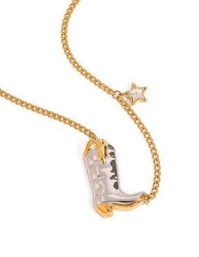 Collar de estrella Moon de oro laminado 10 K