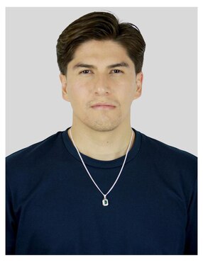 Collar con dije rectangular Crixus Joyeria