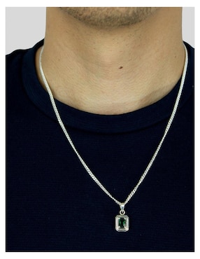 Collar con dije rectangular Crixus Joyeria
