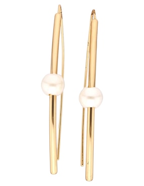 Aretes largos Lauren Ralph Lauren Elaina con acabado pulido