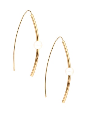 Aretes largos Lauren Ralph Lauren Elaina con acabado pulido