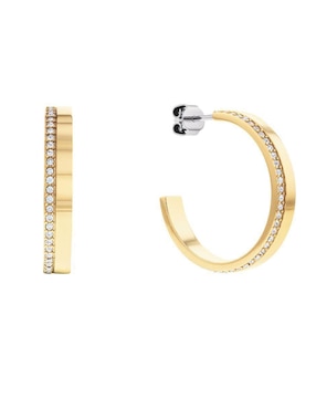 Broqueles de arco Calvin Klein Minimal Linear Family con acabado brillante
