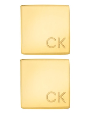 Broqueles de cubo Calvin Klein Geometric con acabado brillante
