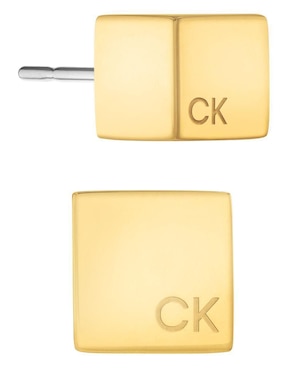 Broqueles de cubo Calvin Klein Geometric con acabado brillante