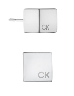 Broqueles de cubo Calvin Klein Geometric con acabado brillante