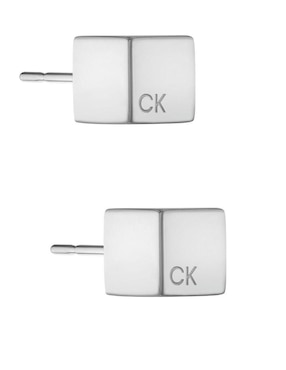 Broqueles de cubo Calvin Klein Geometric con acabado brillante