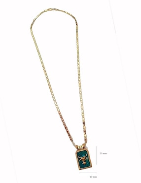 Collar con dije de signo zodiacal Nira de oro laminado 10 K