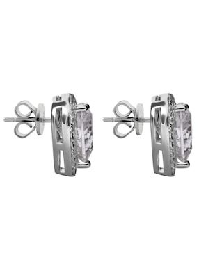 Broqueles de corazón Gladkova Joyería de plata p 925 con acabado brillante zirconia