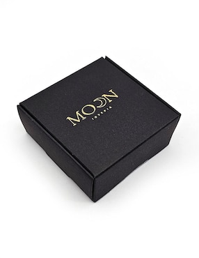 Aretes y collar Moon de oro laminado 10 k zirconia