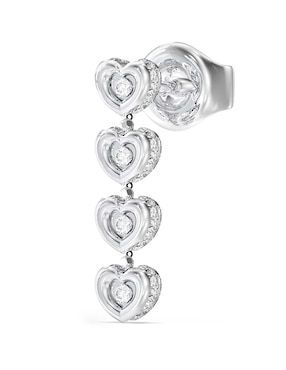 Aretes de corazón Guess con acabado pavé circonita