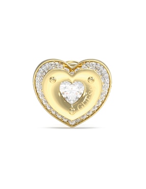 Aretes de corazón Guess con acabado pavé circonita