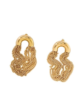Aretes Moon de oro laminado 9 k con acabado pulido