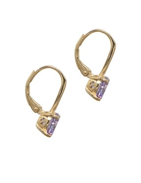 Aretes cortos Carré Glowing de plata P 925 con acabado pavé zirconia