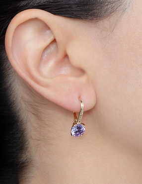 Aretes cortos Carré Glowing de plata P 925 con acabado pavé zirconia