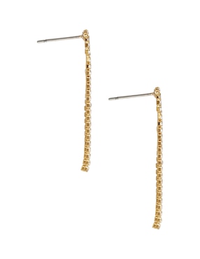 Aretes largos Westies Cup Chain con acabado pulido cristal