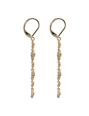 Aretes de flor Carré con acabado pavé cristal