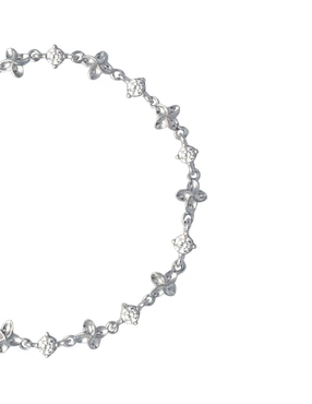 Pulsera Carré con zirconia cúbica con acabado pulido