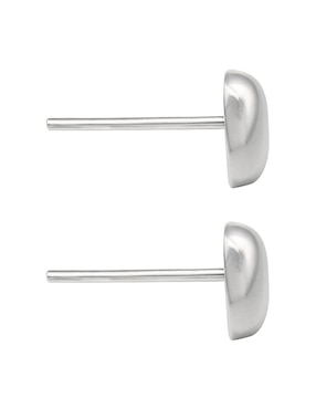Broqueles de corazón Clepsidra de plata P 925 con acabado plateado