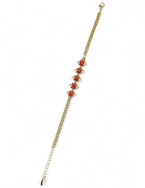 Pulsera Og 18 k con acabado baño de oro