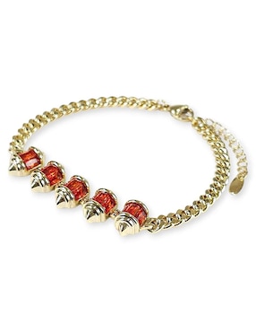 Pulsera Og 18 k con acabado baño de oro