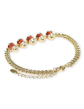Pulsera Og 18 k con acabado baño de oro