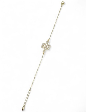 Pulsera Og con acabado baño de oro 18 k
