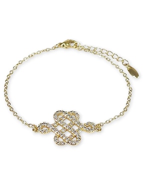 Pulsera Og con acabado baño de oro 18 k