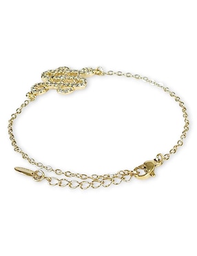 Pulsera Og con acabado baño de oro 18 k