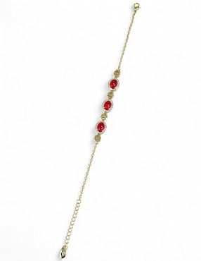 Pulsera Og 18 k con acabado baño de oro