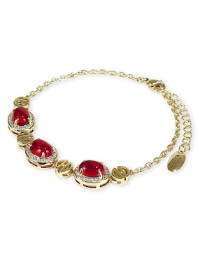 Pulsera Og 18 k con acabado baño de oro