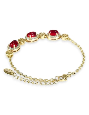 Pulsera Og 18 k con acabado baño de oro